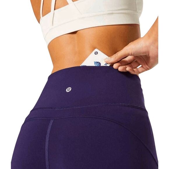 LULULEMON ATHLETICA In Movement Crop 'Everlux 19' In Aeon Size 2 - Picture 3 of 5